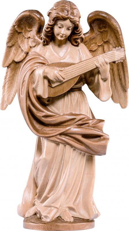 angelo victoria - demetz - deur - statua in legno dipinta a mano. altezza pari a 50 cm.