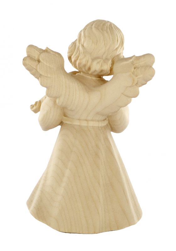 statuina dell'angioletto con violino, linea da 14 cm, in legno naturale, collezione angeli sissi - demetz deur