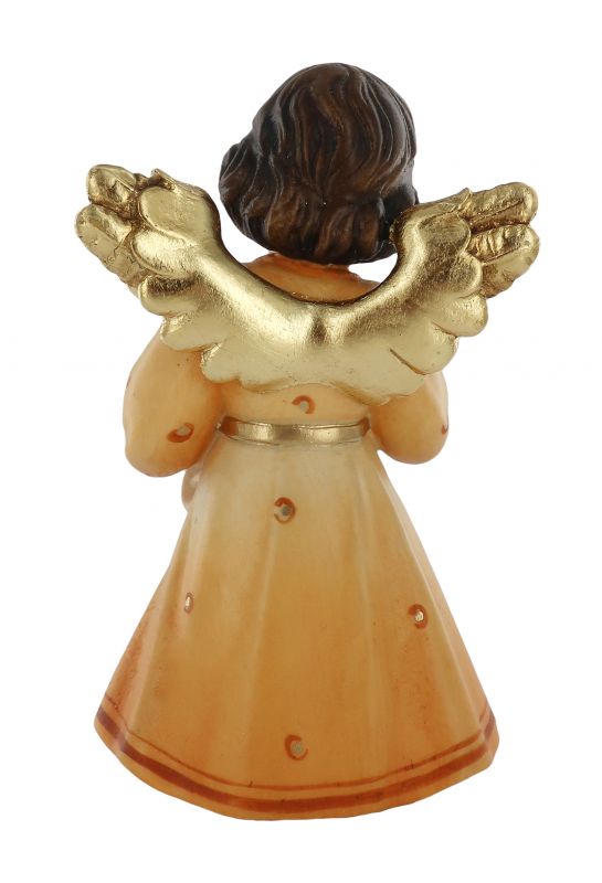 statuina dell'angioletto che canta, linea da 14 cm, in legno dipinto a mano, collezione angeli sissi - demetz deur