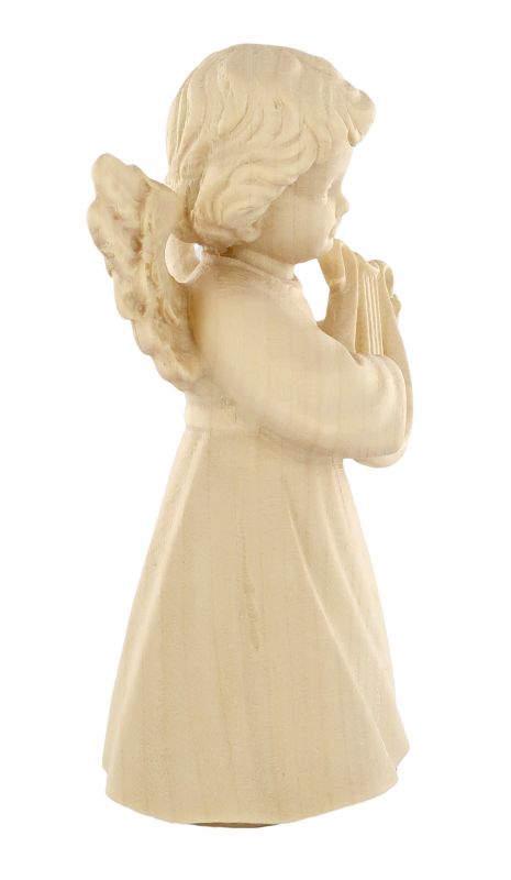 statuina dell'angioletto con lira, linea da 10 cm, in legno naturale, collezione angeli sissi - demetz deur