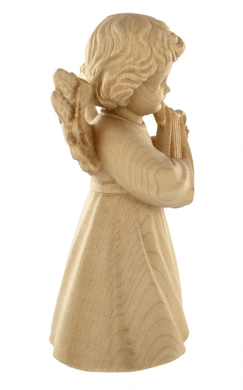 statuina dell'angioletto con lira, linea da 14 cm, in legno naturale, collezione angeli sissi - demetz deur