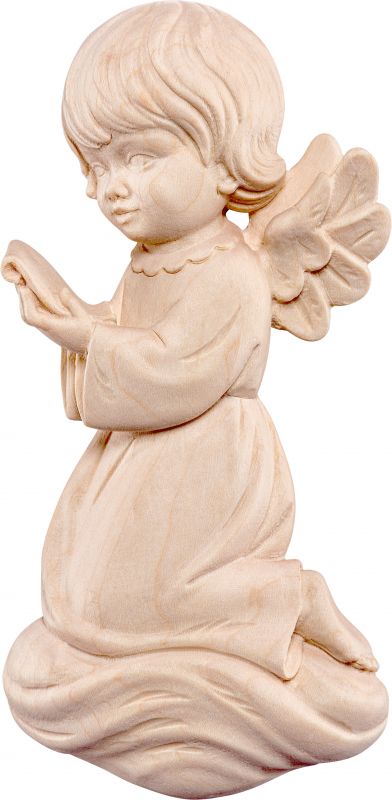 angelo pitti che canta - demetz - deur - statua in legno dipinta a mano. altezza pari a 24 cm.