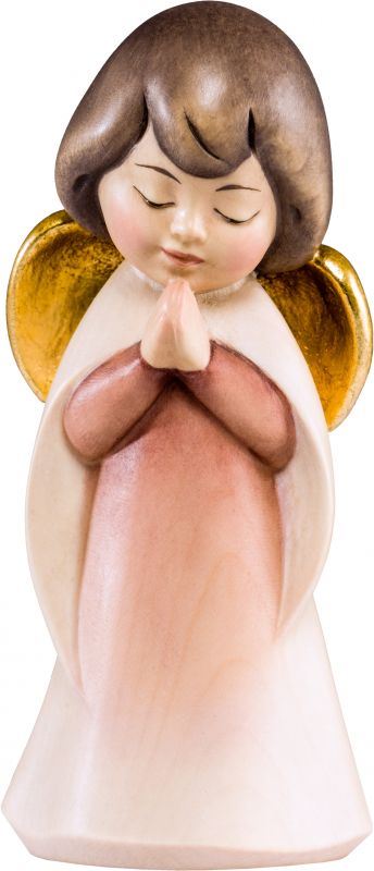 statuina dell'angioletto che prega, linea da 6 cm, in legno dipinto a mano, collezione angeli sognatori - demetz deur