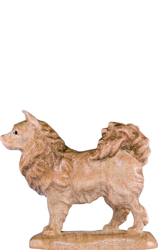 cane volpino  b.k. - demetz - deur - statua in legno dipinta a mano. altezza pari a 12 cm.