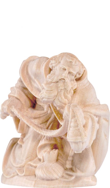 re melchiorre d.k. - demetz - deur - statua in legno dipinta a mano. altezza pari a 16 cm.