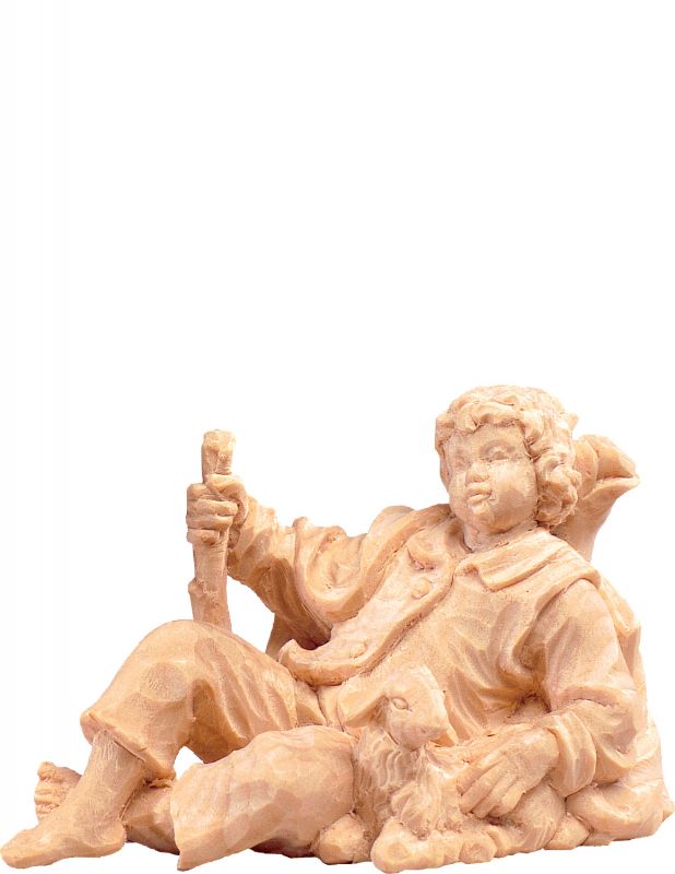 fanciullo sdraiato t.k. - demetz - deur - statua in legno dipinta a mano. altezza pari a 12 cm.
