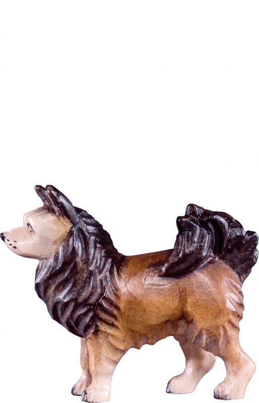 cane volpino t.k. - demetz - deur - statua in legno dipinta a mano. altezza pari a 12 cm.