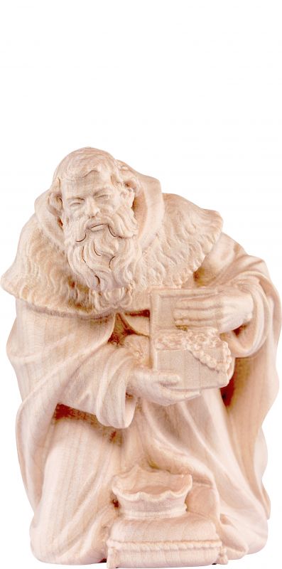 re melchiorre h.k. - demetz - deur - statua in legno dipinta a mano. altezza pari a 42 cm.