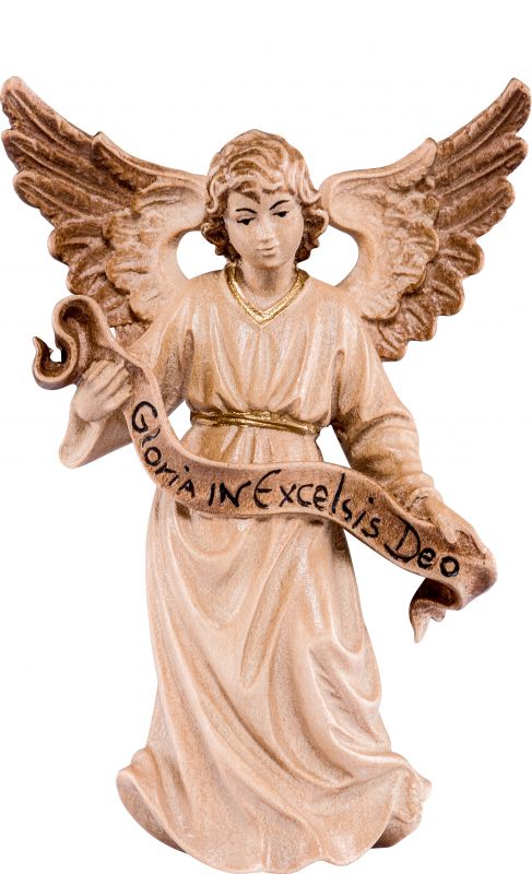 angelo h.k. - demetz - deur - statua in legno dipinta a mano. altezza pari a 15 cm.