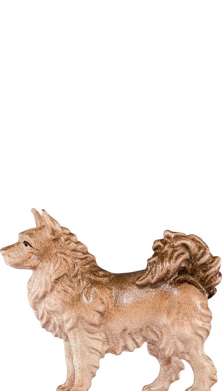 cane volpino h.k. - demetz - deur - statua in legno dipinta a mano. altezza pari a 11 cm.