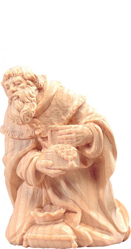 re melchiorre r.k. - demetz - deur - statua in legno dipinta a mano. altezza pari a 15 cm.