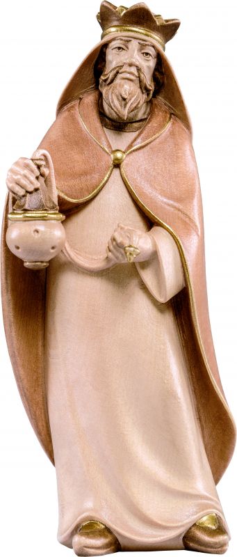 re baldassarre artis - demetz - deur - statua in legno dipinta a mano. altezza pari a 10 cm.