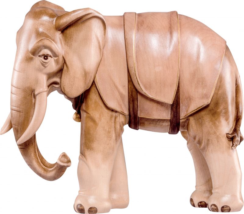 elefante artis - demetz - deur - statua in legno dipinta a mano. altezza pari a 15 cm.