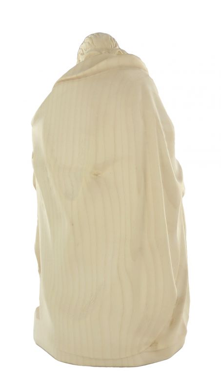 statua natività: gesù, giuseppe e maria, linea da 25 cm, in legno naturale, serie avvento - demetz deur