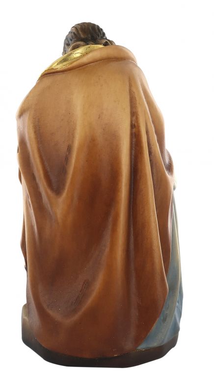 statua natività: gesù, giuseppe e maria, linea da 25 cm, in legno dipinto con colori a olio, serie avvento - demetz deur