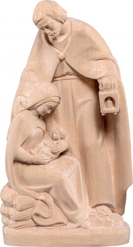 gruppo natività betlemme tiglio - demetz - deur - statua in legno dipinta a mano. altezza pari a 27 cm.