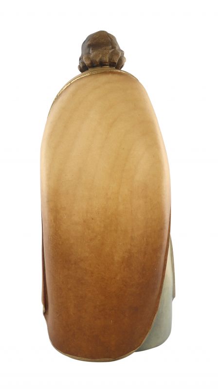 statuina natività: gesù, giuseppe e maria, linea da 15 cm, in legno dipinto con colori a olio, serie noèl - demetz deur