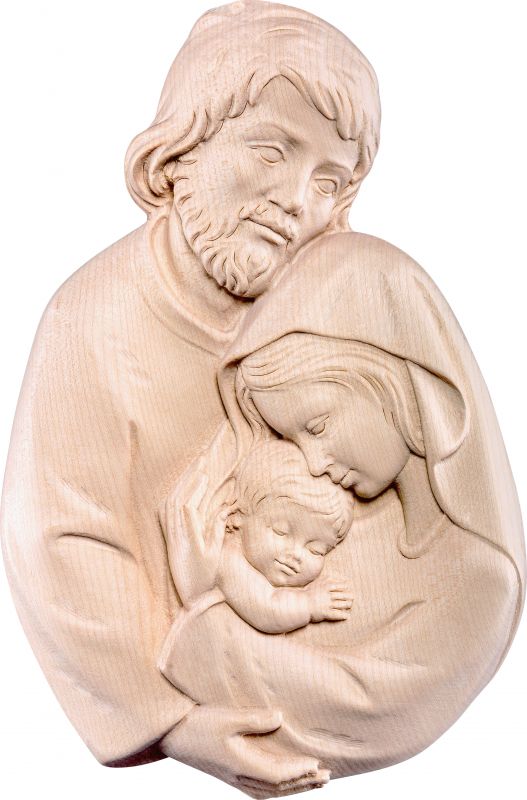 rilievo famiglia - demetz - deur - statua in legno dipinta a mano. altezza pari a 24 cm.
