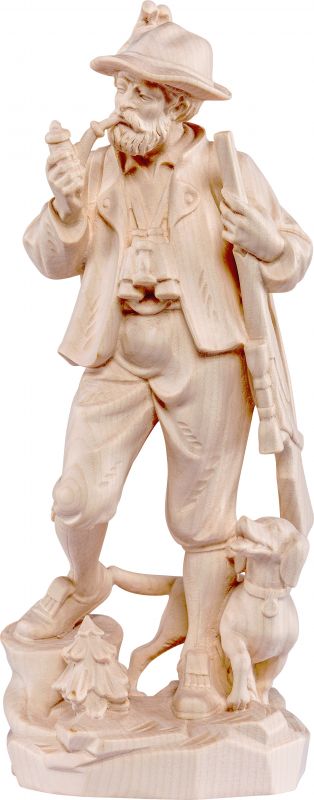 cacciatore - demetz - deur - statua in legno dipinta a mano. altezza pari a 10 cm.