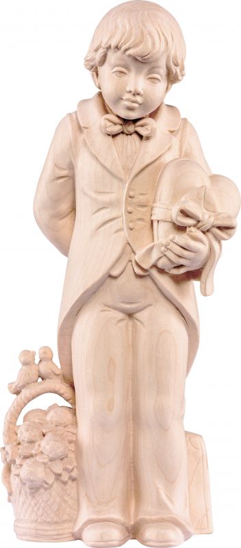 l'innamorato - demetz - deur - statua in legno dipinta a mano. altezza pari a 30 cm.