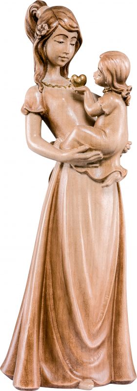 l'affetto - demetz - deur - statua in legno dipinta a mano. altezza pari a 30 cm.
