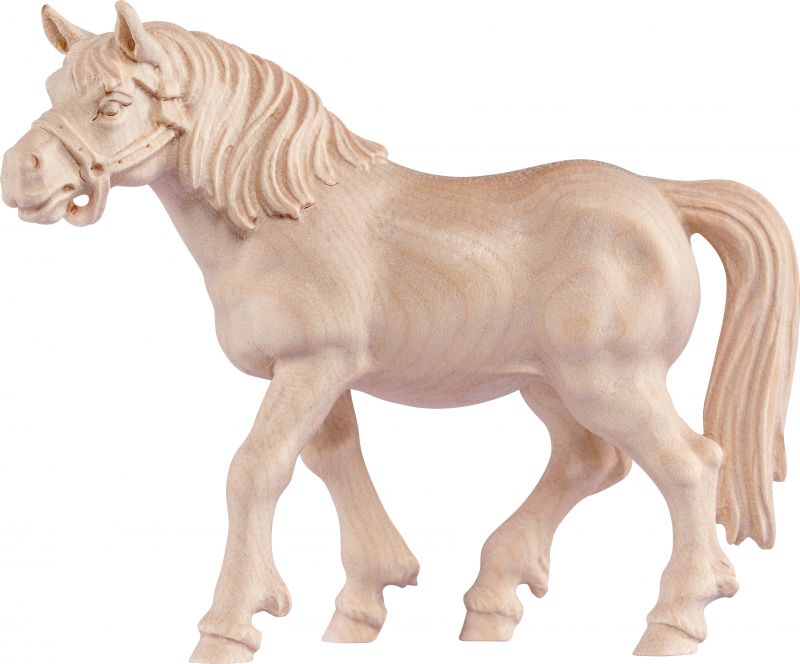 cavallo morello - demetz - deur - statua in legno dipinta a mano. altezza pari a 13 cm.