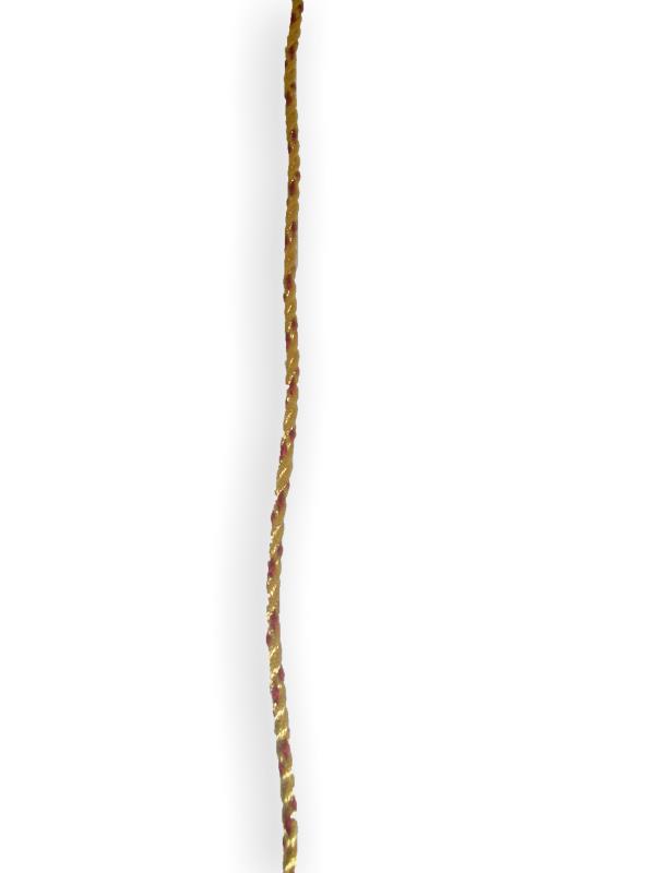 cordoncino poliestere lurex rosso/oro