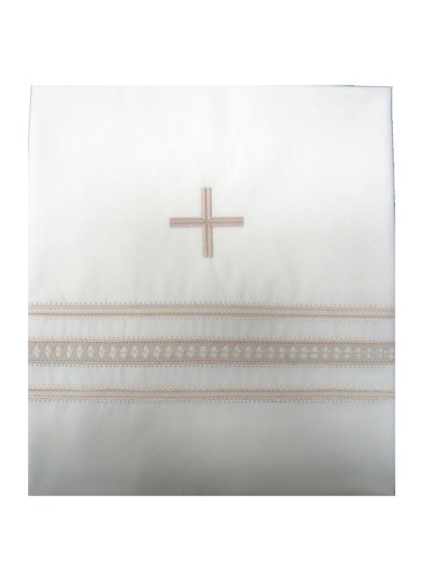 camice in terital cotone ricamo papale avorio