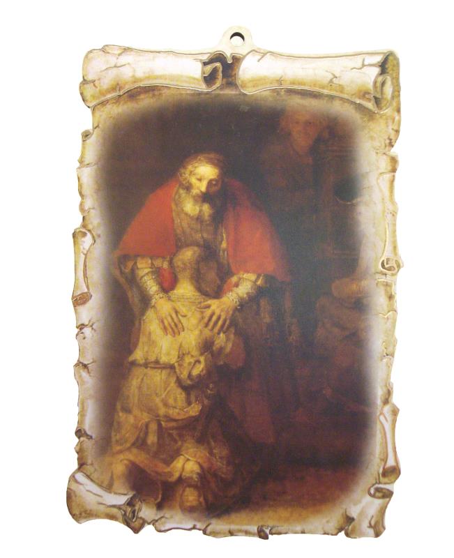 tavoletta sagomata 10x15 cm rembrant confessione