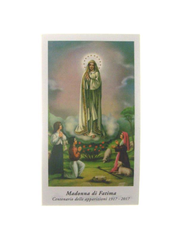 santini con preghiera confezione 100 pz madonna di fatima