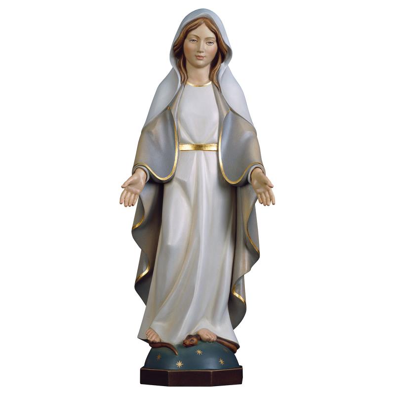 madonna miracolosa moderna. 18 cm.scolpito in legn