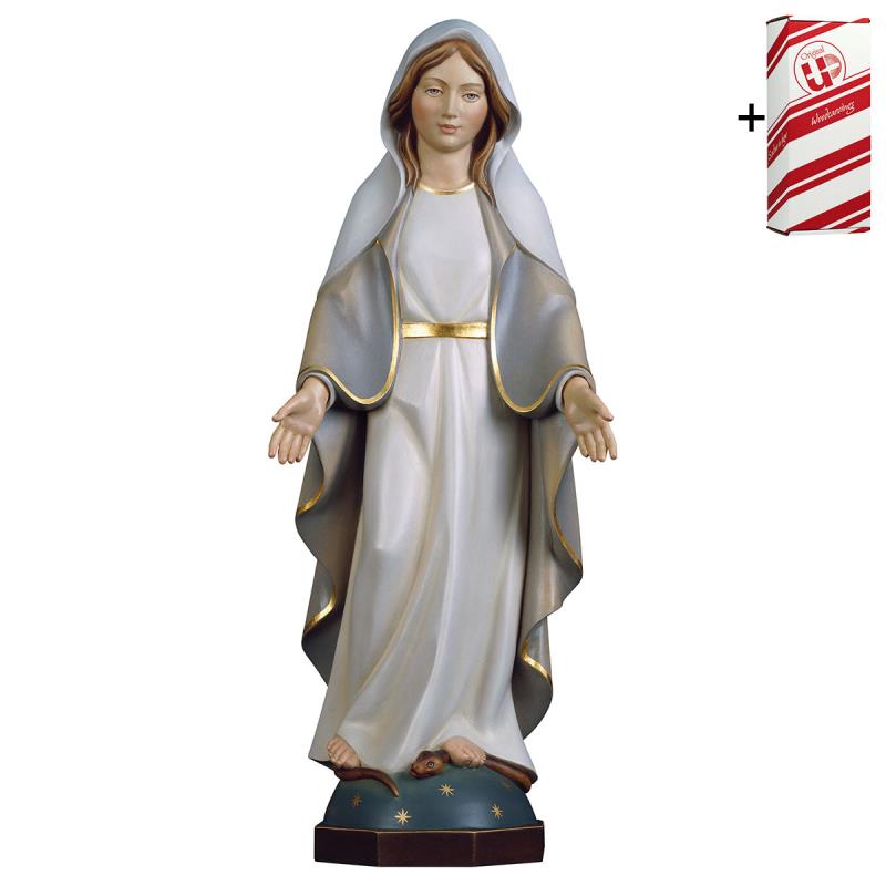 madonna delle grazie moderna + box regalo. 18 cm.s