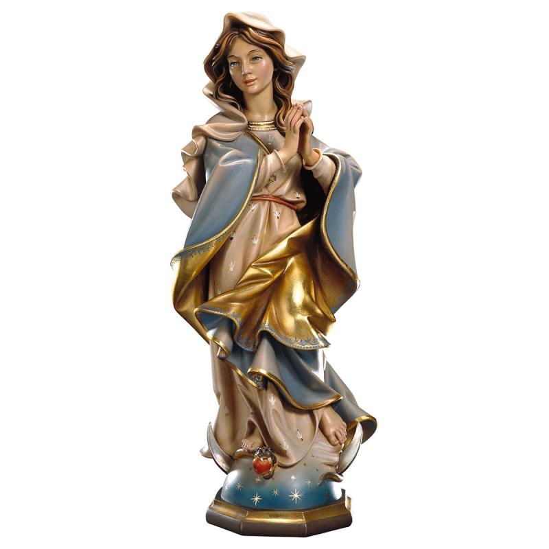 madonna immacolata barocca. 60 cm.scolpito in legn