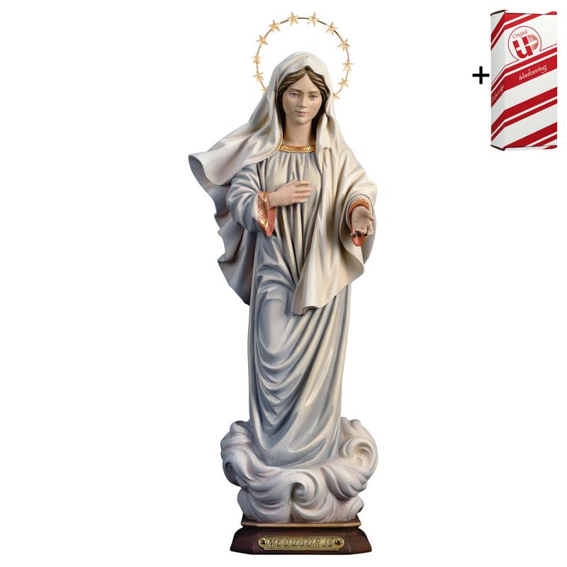 madonna di medjugorje con raggiera + box regalo. 3