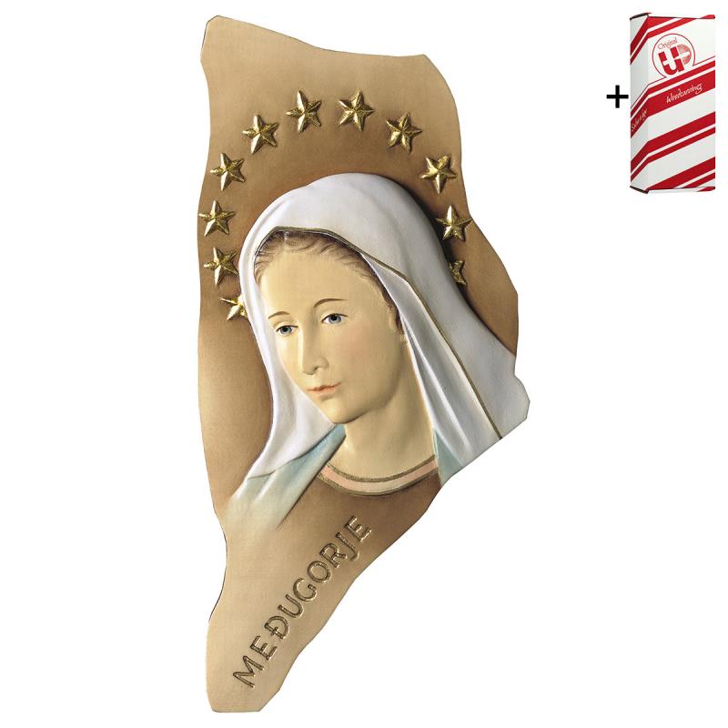 rilievo madonna di medjugorje con stellario + box