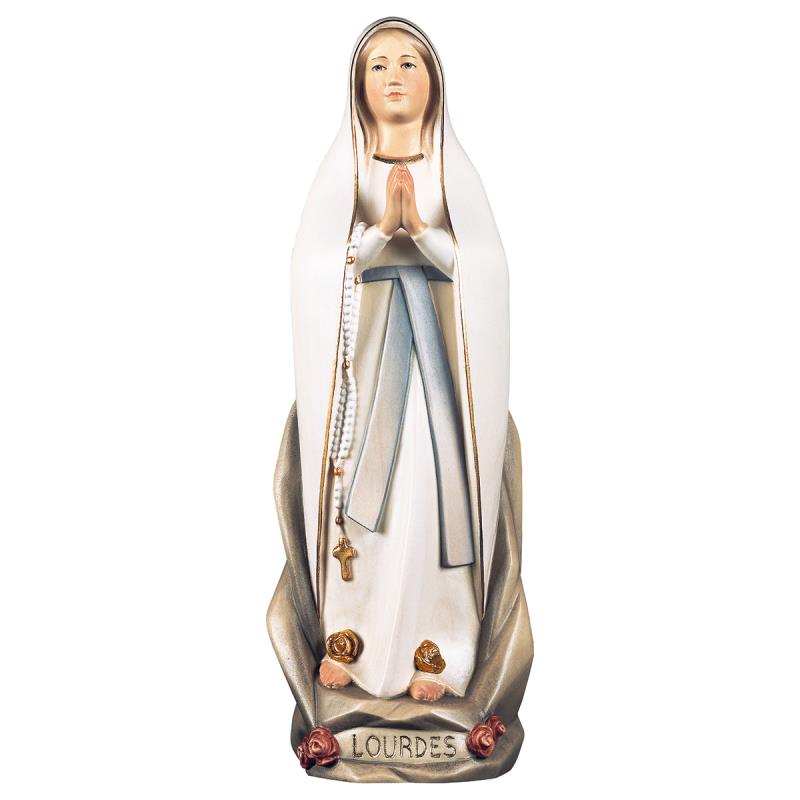 madonna di lourdes stilizzata. 18 cm.scolpito in l