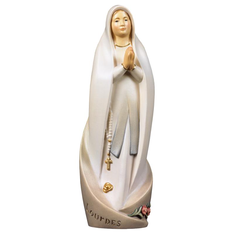 madonna di lourdes moderna. 23 cm.scolpito in legn