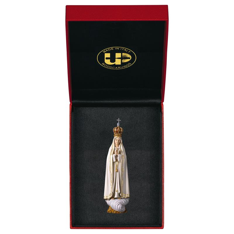 madonna di fátima capelinha con corona + astuccio