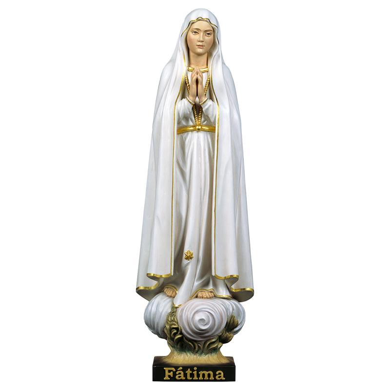 madonna di fátima pellegrina. 70 cm.scolpito in le