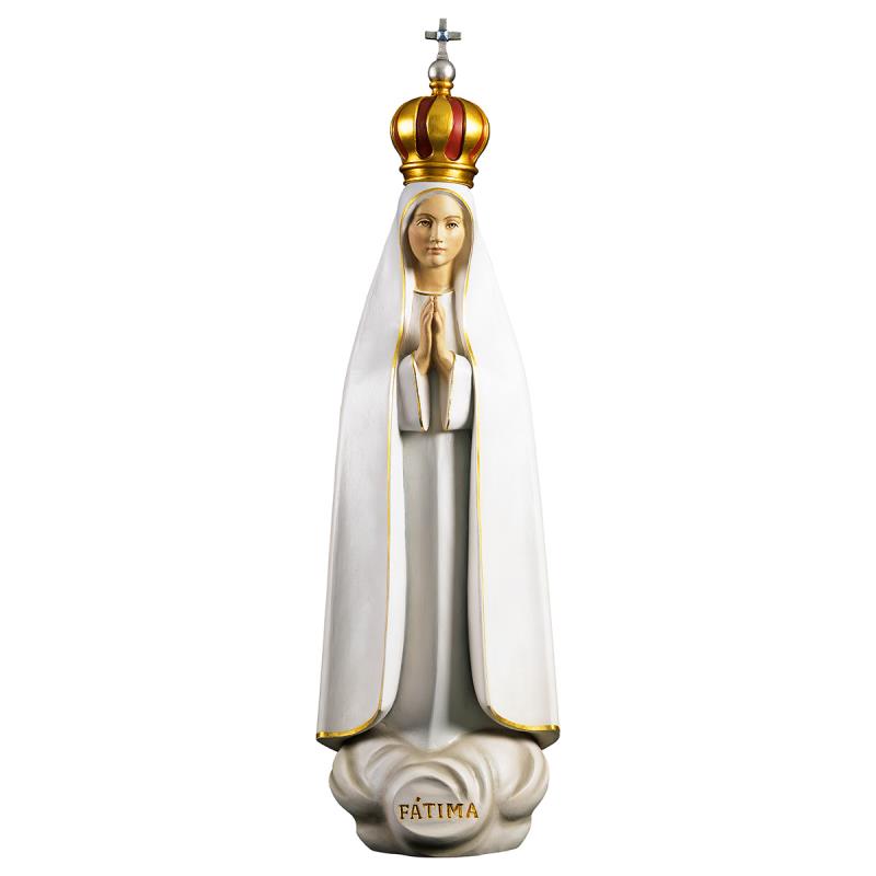 madonna di fátima stilizzata con corona. 21 cm.sco