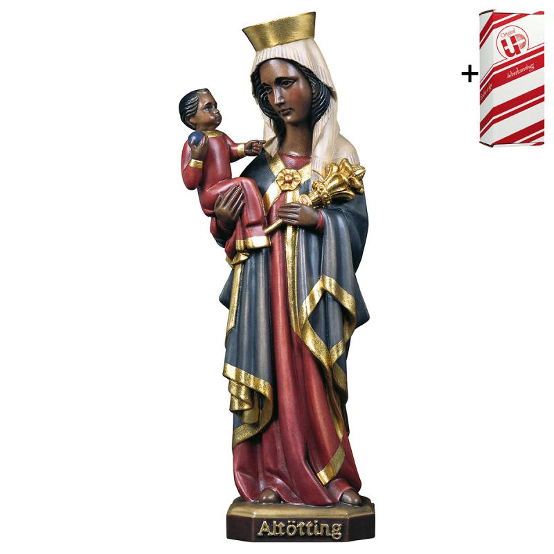 madonna di altötting original + box regalo. 12 cm.