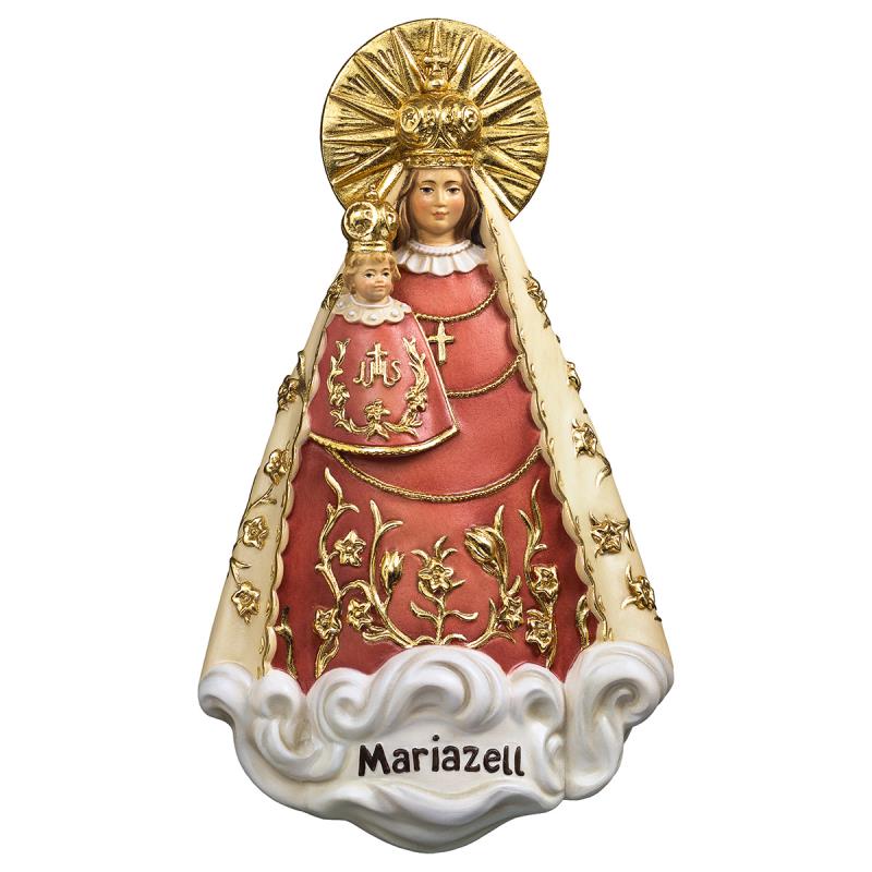 madonna di mariazell da appendere. 30 cm.scolpito