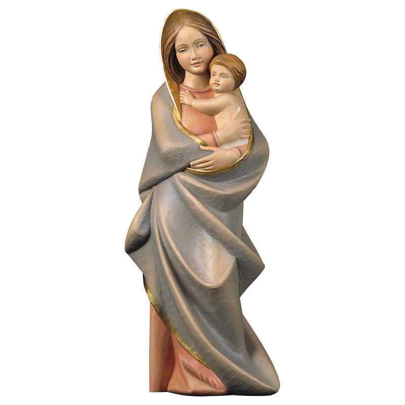 madonna moderna. 21 cm.scolpito in legno di acero.