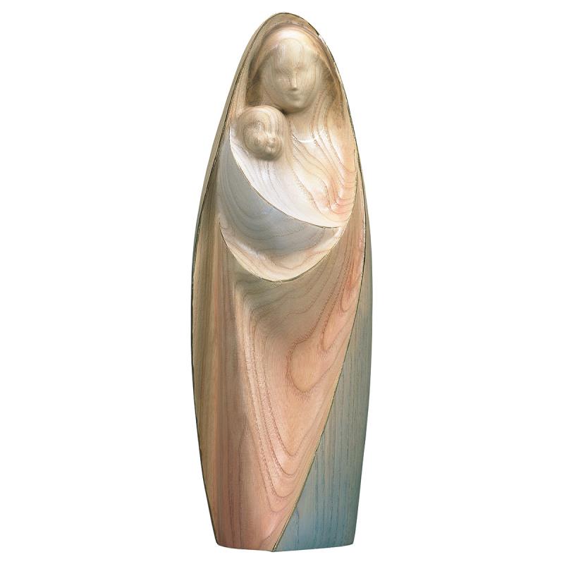 madonna la gioia. 30 cm.scolpito in legno di frass