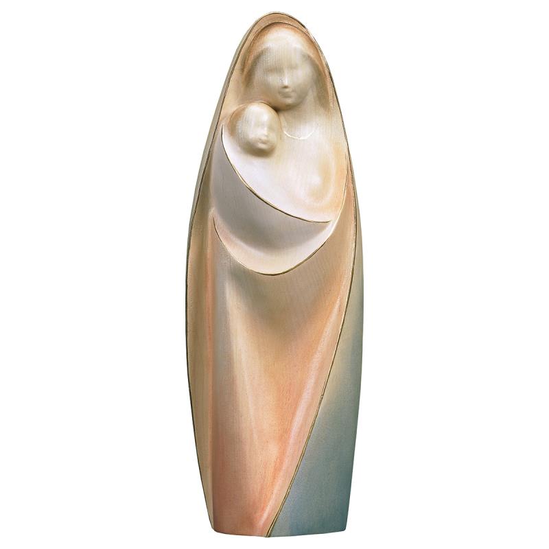 madonna la gioia. 12 cm.scolpito in legno di acero