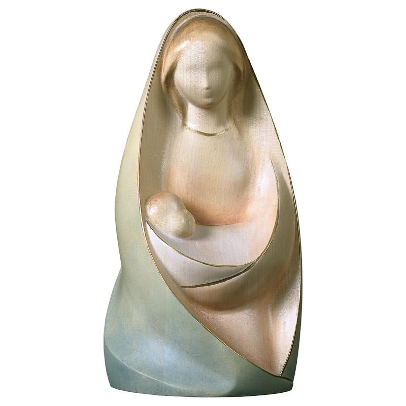 madonna la gioia seduta. 12 cm.scolpito in legno d