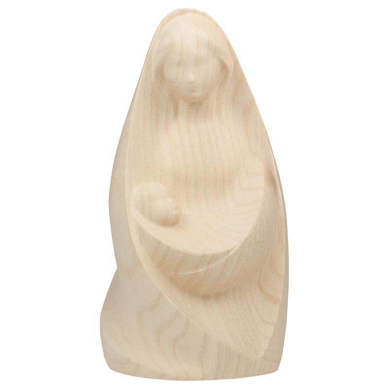 madonna la gioia seduta. 15 cm.scolpito in legno d