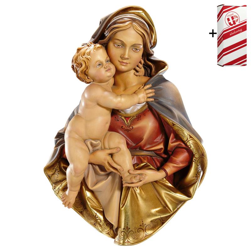 madonna busto da appendere + box regalo. 21 cm.sco