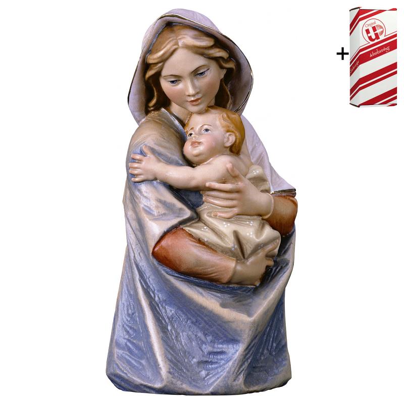 busto di madonna + box regalo. 25 cm.scolpito in l