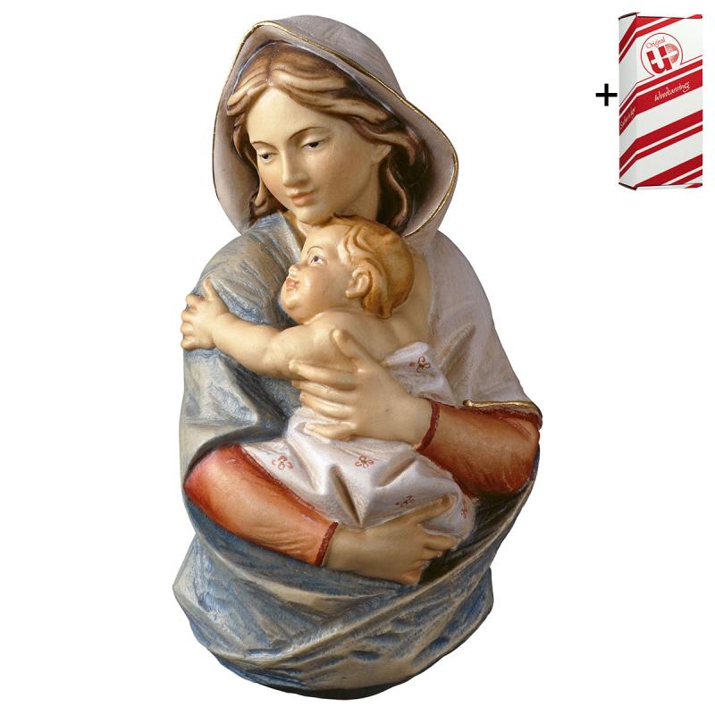 busto di madonna da appendere + box regalo. 15 cm.